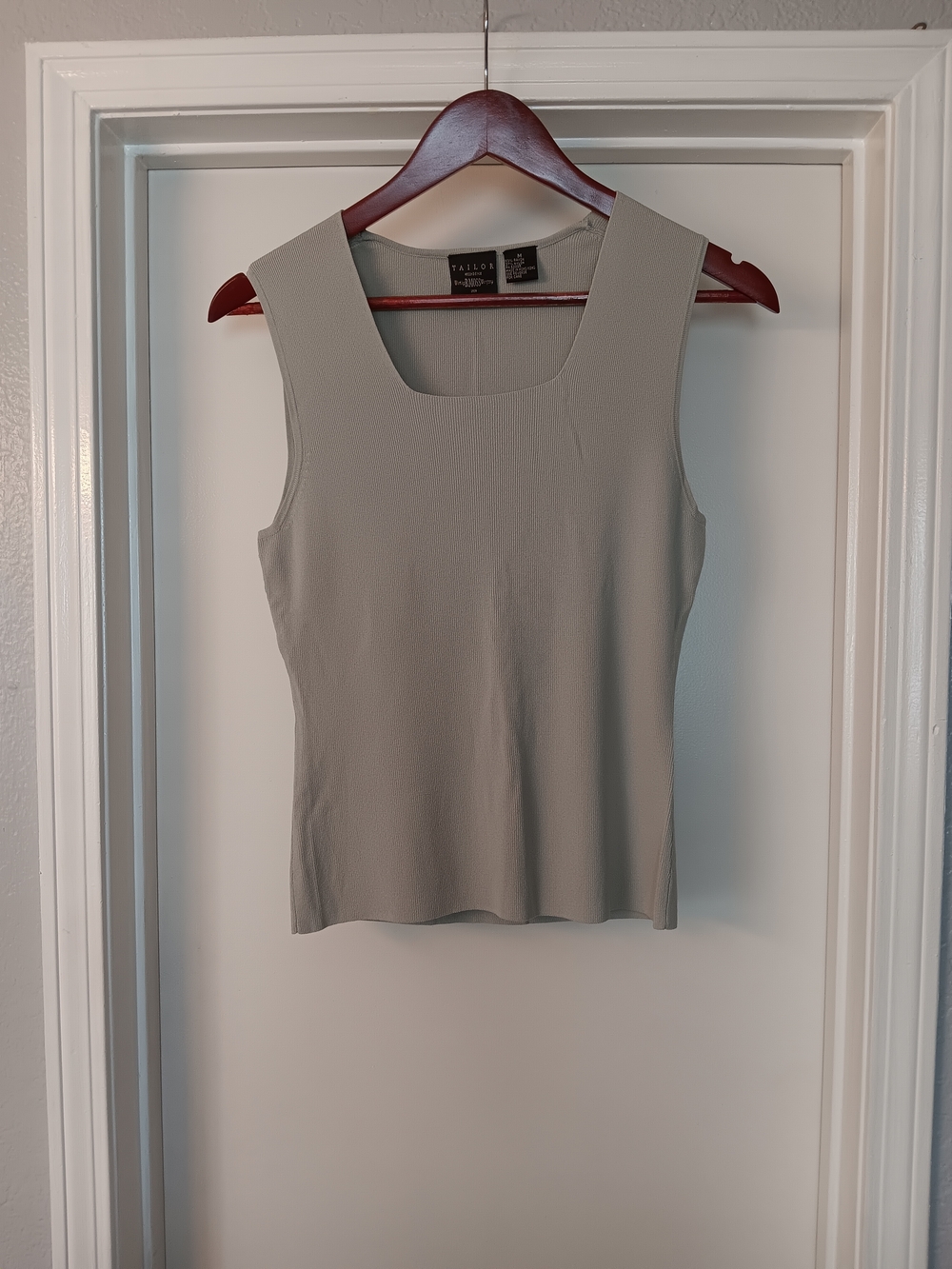 Tailor B. Moss Square Neck Tank in Taupe